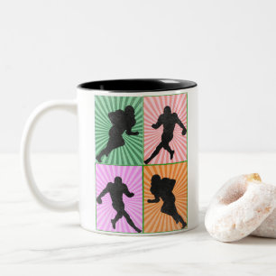 Tasse 2 Couleurs OEuvre américaine de football pour les amateurs de