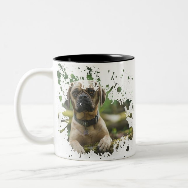 Tasse 2 Couleurs OEuvre de chien mignon (Gauche)