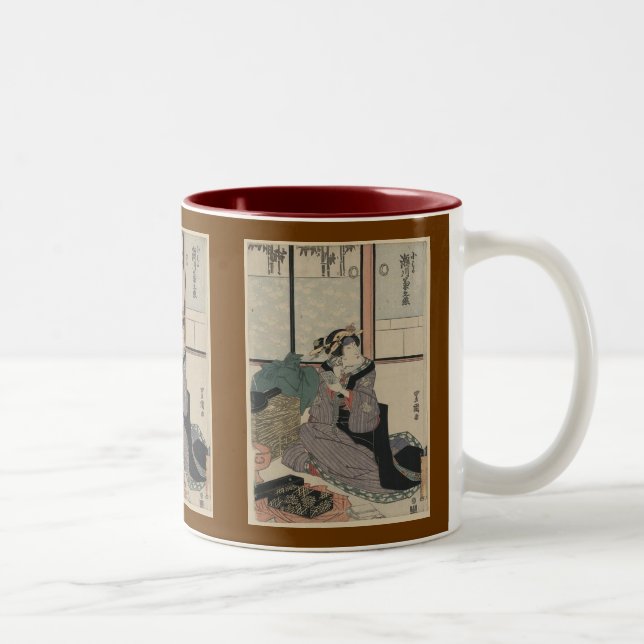 Tasse 2 Couleurs Oeuvre japonaise HOKUSAI (Droit)