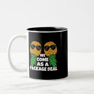 Tasse 2 Couleurs Offre de forfait Upside Down Pineapper Swinger Cou