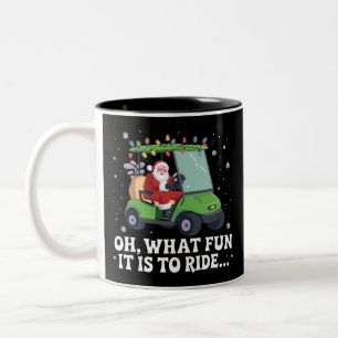 Tasse 2 Couleurs Oh, quel plaisir de monter dans le golf de Noël de