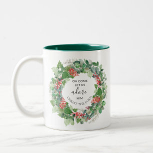 Tasse 2 Couleurs Oh Venez, Admirez-Le Noël Chrétien