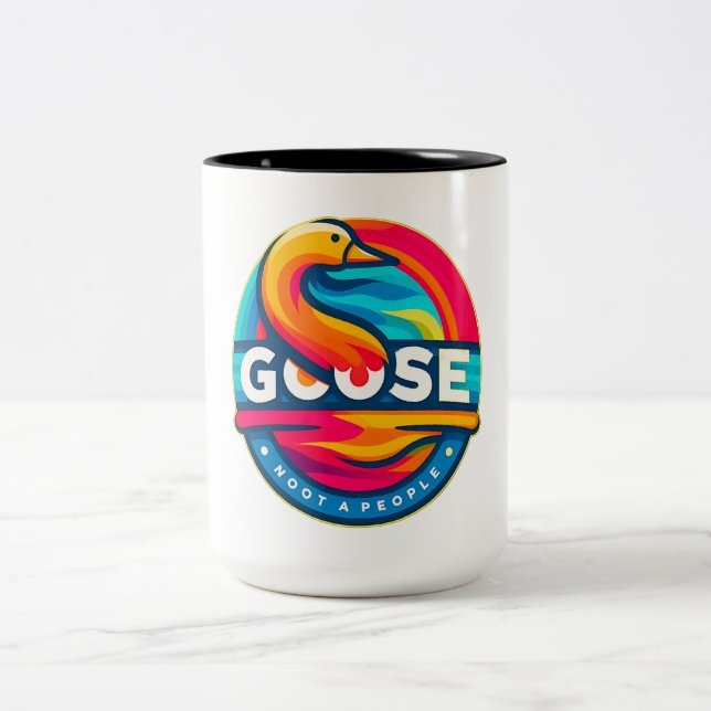 Tasse 2 Couleurs Oie d'oiseaux aquatiques (Centre)