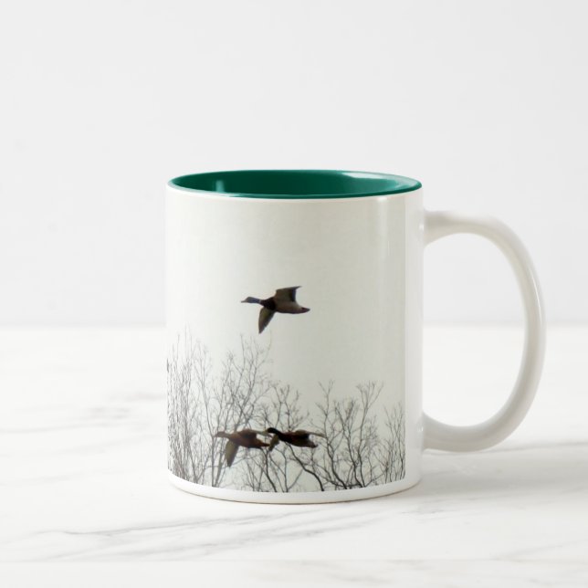 Tasse 2 Couleurs Oies de vol (Droit)