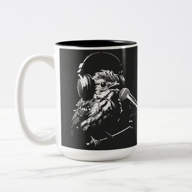Tasse 2 Couleurs Oiseau chanteur (Gauche)