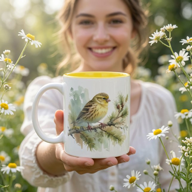 Tasse 2 Couleurs Oiseau chanteur ensoleillé (Créateur téléchargé)