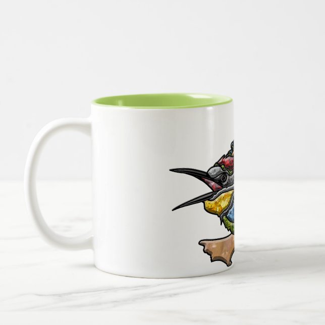 Tasse 2 Couleurs Oiseau d'abeilles (Gauche)