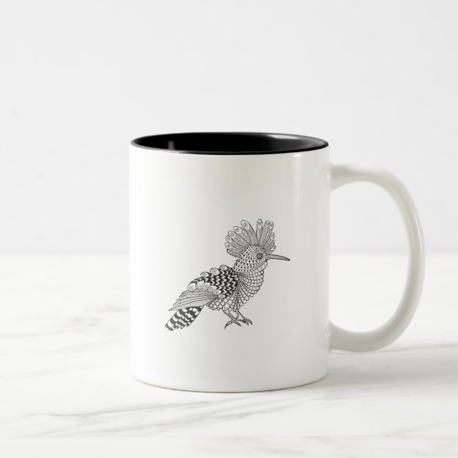 Tasse 2 Couleurs Oiseau de style (Droit)