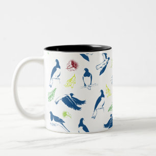 Tasse 2 Couleurs Oiseau de Wood Pigeon Kereru NZ