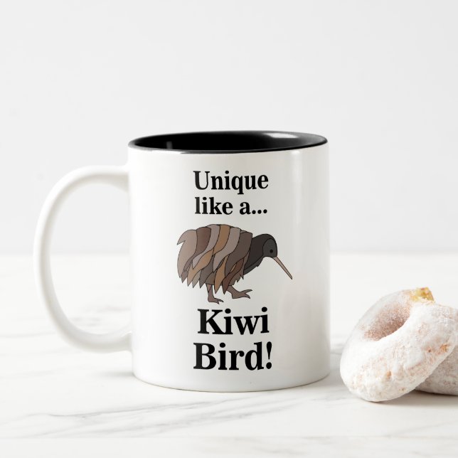 Tasse 2 Couleurs Oiseau Kiwi (Avec donut)