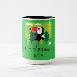 Tasse 2 Couleurs Oiseau tropical du Toucan
