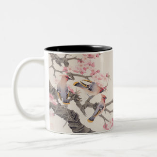 Tasse 2 Couleurs Oiseaux de chant au printemps