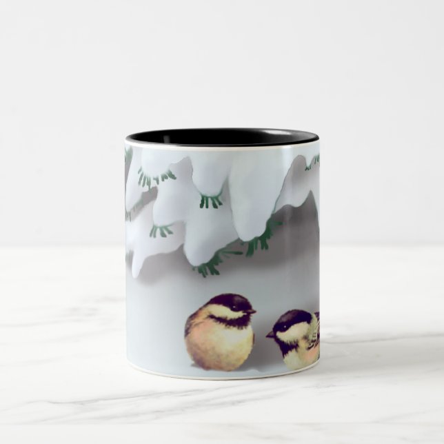 Tasse 2 Couleurs OISEAUX de NEIGE par SHARON SHARPE (Centre)