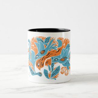 Tasse 2 Couleurs Oiseaux d'élevage enchevêtrés TWArt 12-pop