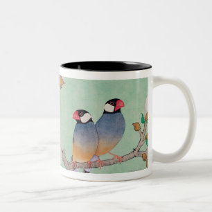 Tasse 2 Couleurs Oiseaux jumeaux dans les branches