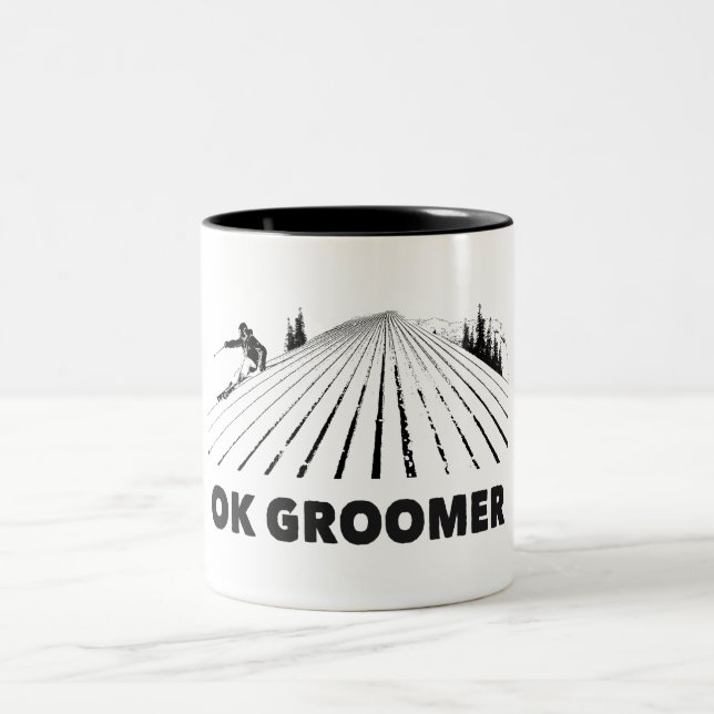 Tasse 2 Couleurs Ok Groomer Skiing (Centre)