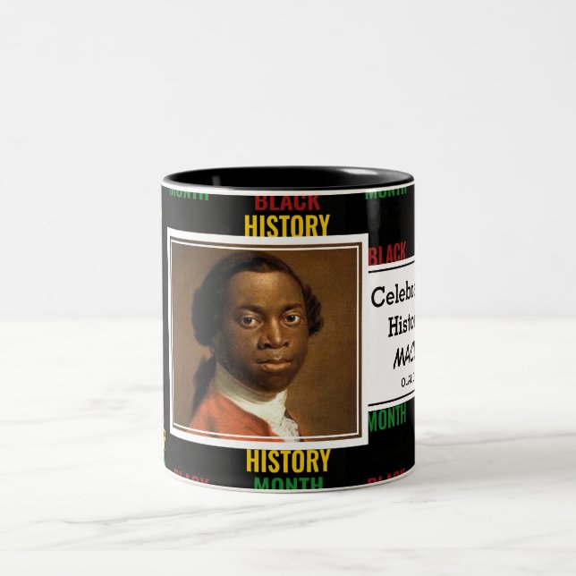 Tasse 2 Couleurs OLAUDAH EQUIANO Homme inconnu | Mois de l'histoire (Centre)