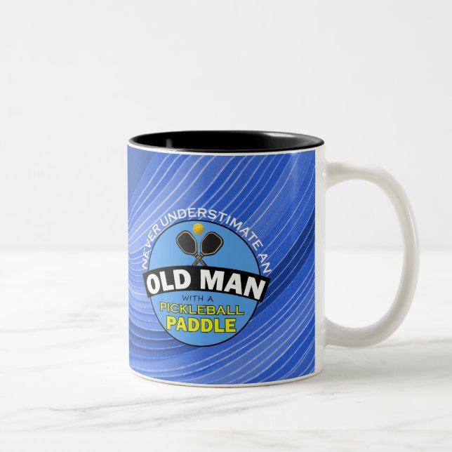 Tasse 2 Couleurs Old Man and Pickleball - personalize (Droit)