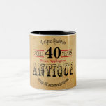 Tasse 2 Couleurs Old Timer 40th Birthday<br><div class="desc">Old Timer Birthday Coffee Mug ready for you to personalize - ✔Note: Not all template areas need changed. 📌If you need further customization, please click the "Click to Customize further" or "Customize or Edit Design"button and use our design tool to resize, rotate, change text color, add text and so much...</div>