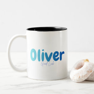 Tasse 2 Couleurs Oliver Name Gift - Good Luck - Personalized Design