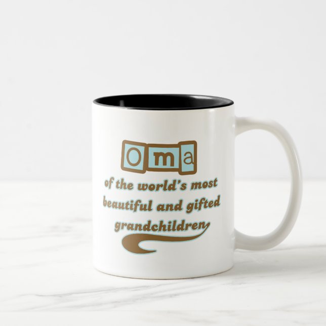 Tasse 2 Couleurs Oma des petits-enfants doués (Droit)