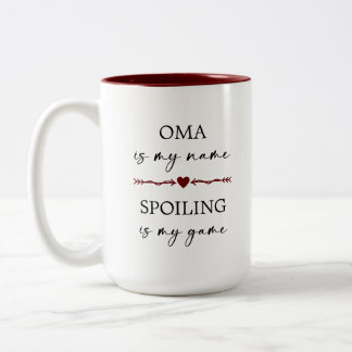 Tasse 2 Couleurs Oma est mon nom Spoiling est mon jeu cadeau photo