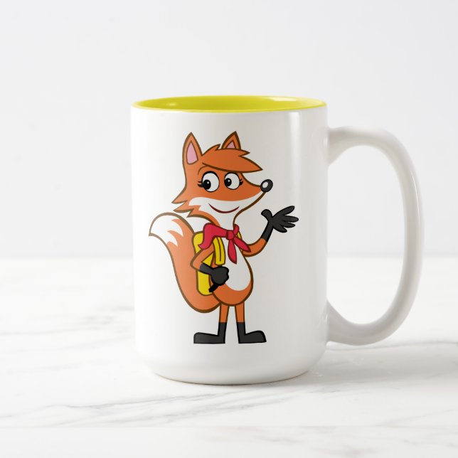 Tasse 2 Couleurs Ondulation de Fox de Rick | Scarlett de garde (Droit)