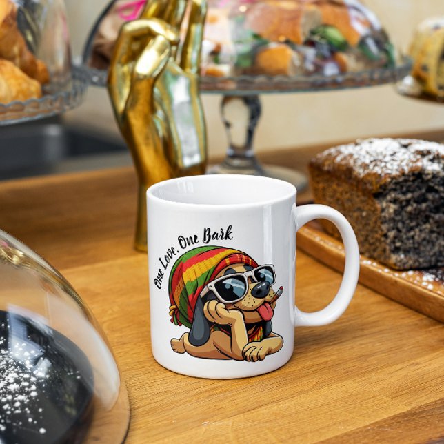 Tasse 2 Couleurs One Love One Bark Funny Chien (Créateur téléchargé)