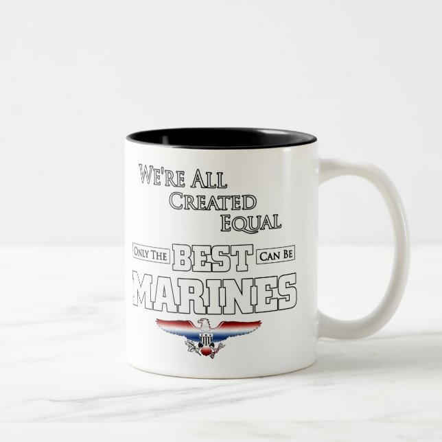 Tasse 2 Couleurs Only The Best Marines (Droit)