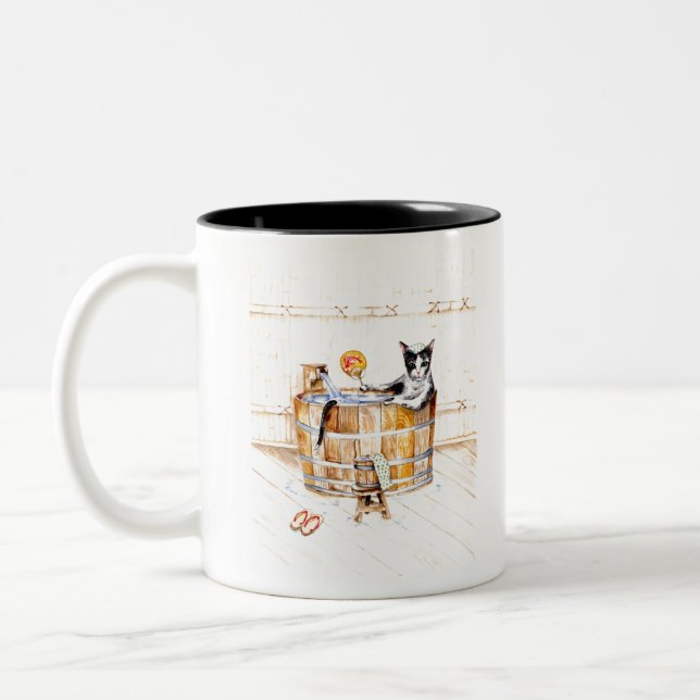 Tasse 2 Couleurs Onsen Kitty NE PERTURBE PAS (Gauche)