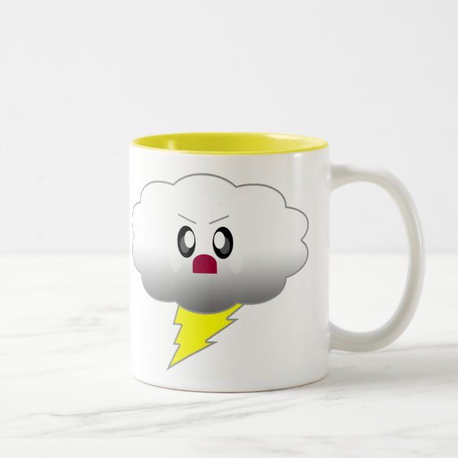 TASSE 2 COULEURS ORAGE NUAGE FOUDRE TONNERRE TEMPÊTE (Droit)