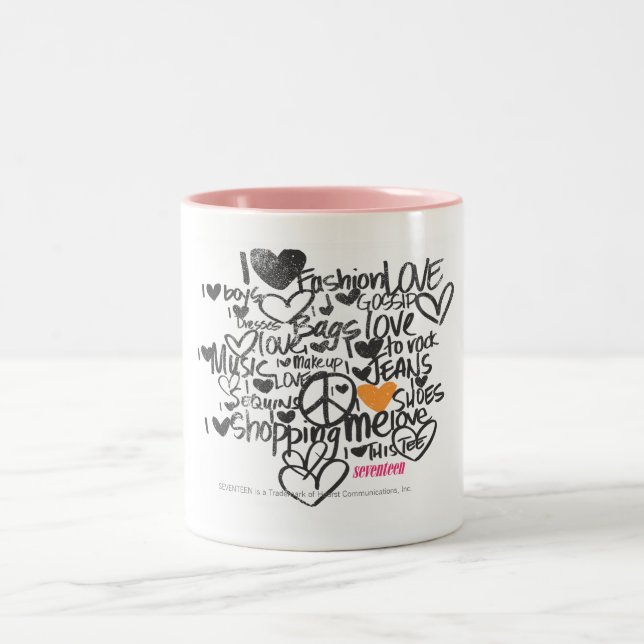 Tasse 2 Couleurs Orange de graffiti (Centre)