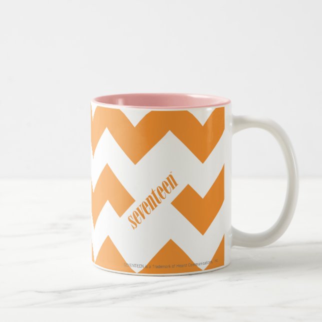 Tasse 2 Couleurs Orange de zigzag (Droit)