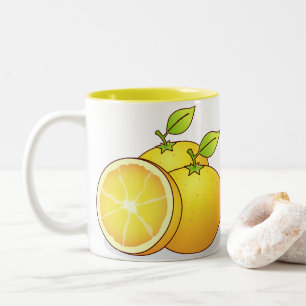 Tasse 2 Couleurs Oranges, fruits mignons