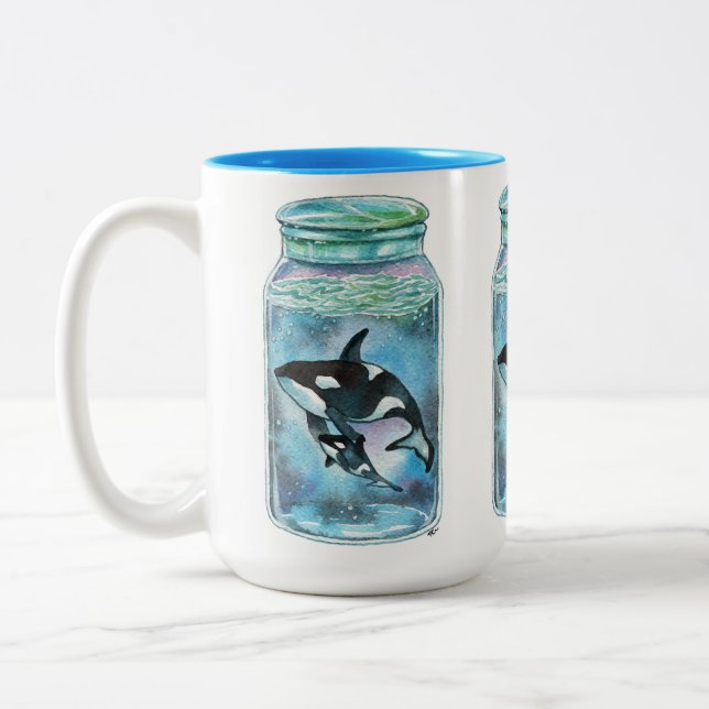 Tasse 2 Couleurs Orca dans le Jar (Gauche)