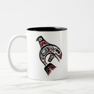 Tasse 2 Couleurs Orca Whale Salish Conception du Pacifique Natif du