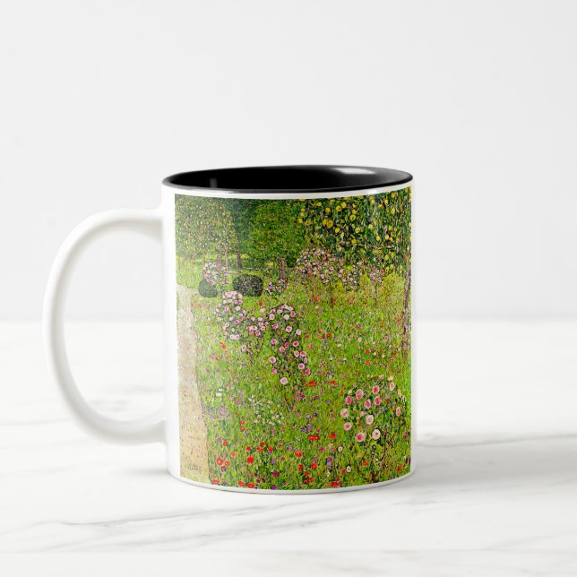 Tasse 2 Couleurs Orchard Gustav Klimt avec Rose (Gauche)