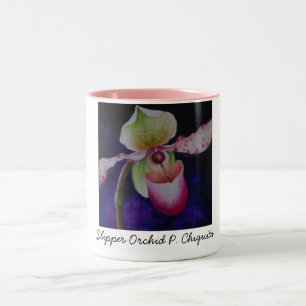 Tasse 2 Couleurs Orchidée à chlipper P. Chiquita Aquarelle Art