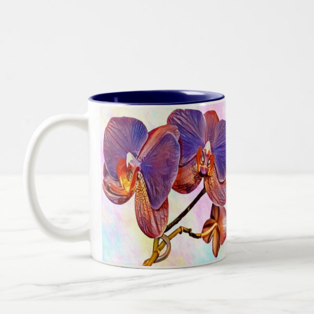 Tasse 2 Couleurs orchidée violette et ambre (Gauche)