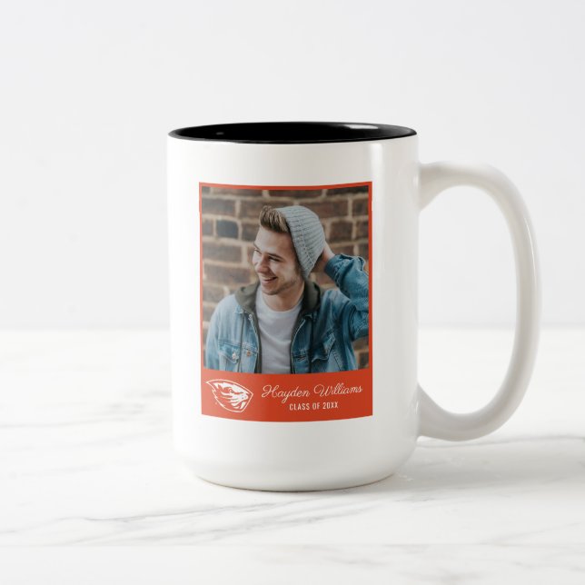 Tasse 2 Couleurs Oregon State Beavers | Tête de castor (Droit)