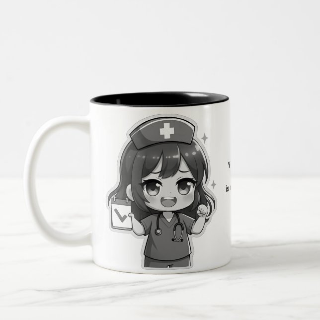 Tasse 2 Couleurs Original Chibi Nurse - Vie d'infirmière (Gauche)