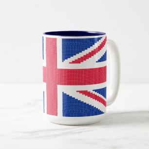 Tasse 2 Couleurs Original cross-stitch design Union Jack