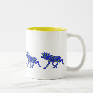 Tasse 2 Couleurs Orignaux floraux