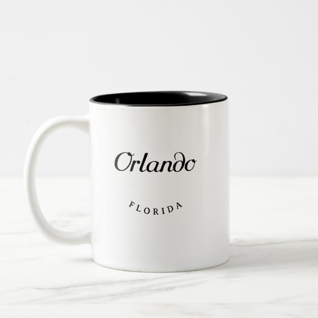 Tasse 2 Couleurs Orlando Florida Black Font (Gauche)
