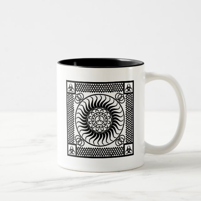 Tasse 2 Couleurs ornement celtique unique (Droit)