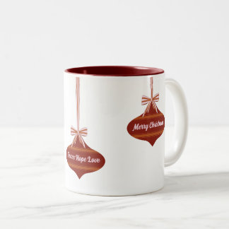 Tasse 2 Couleurs Ornement de Noël vintage couleur modifiable
