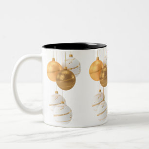 Tasse 2 Couleurs Ornements Festive Gold & Pearl Hanging Noël
