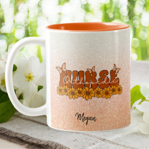 Tasse 2 Couleurs Orthopédique Ortho RN Nurse Orange Parties scintil