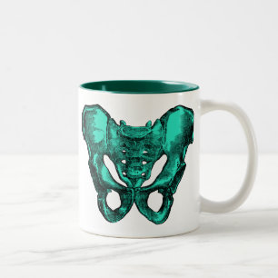 Tasse 2 Couleurs Os humains de bassin d'anatomie