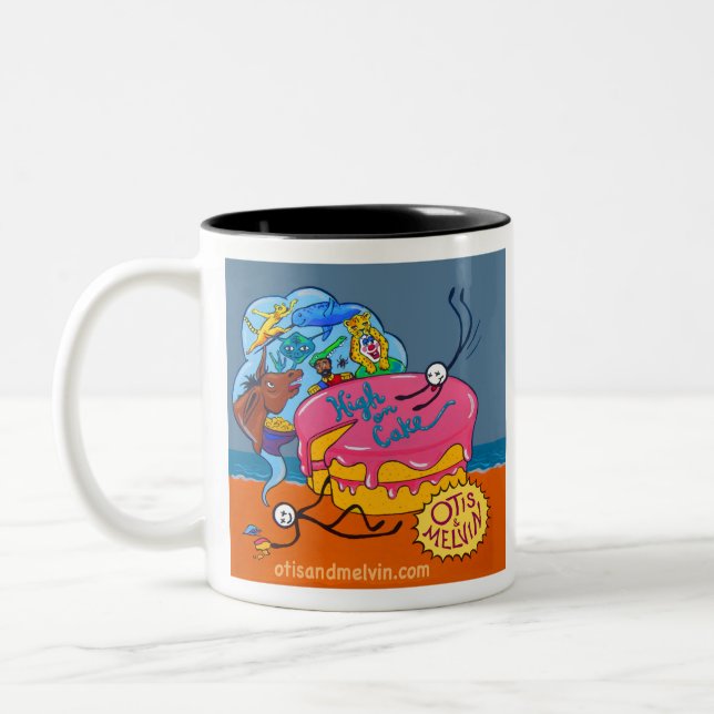 Tasse 2 Couleurs Otis et Melvin High on Cake (Gauche)
